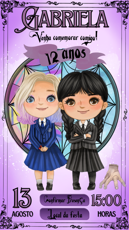 Convite Interativo Wandinha