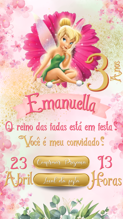 Convite Interativo Sininho