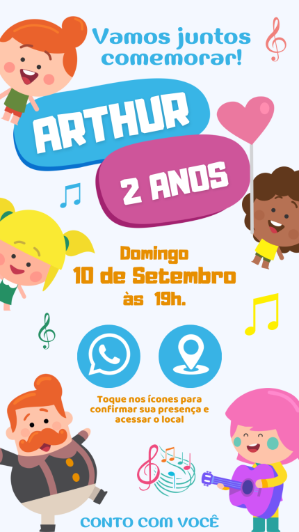 Convite Interativo Mundo Bita