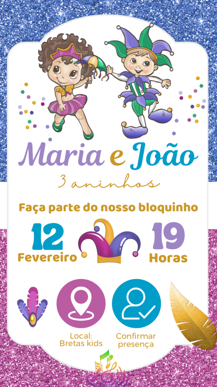 Convite Interativo Carnaval