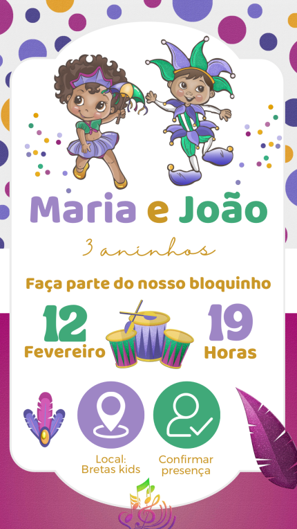 Convite Interativo Carnaval