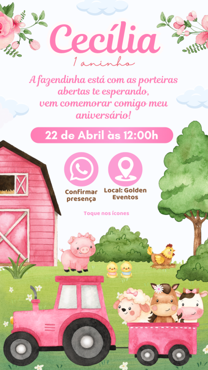 Convite Interativo Fazendinha
