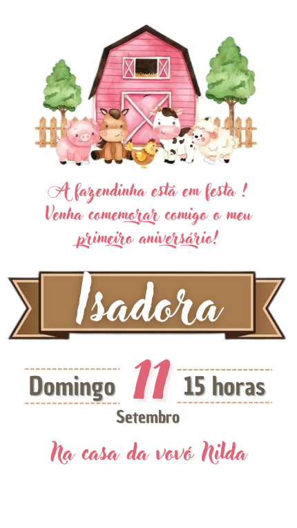 Convite Digital Fazendinha