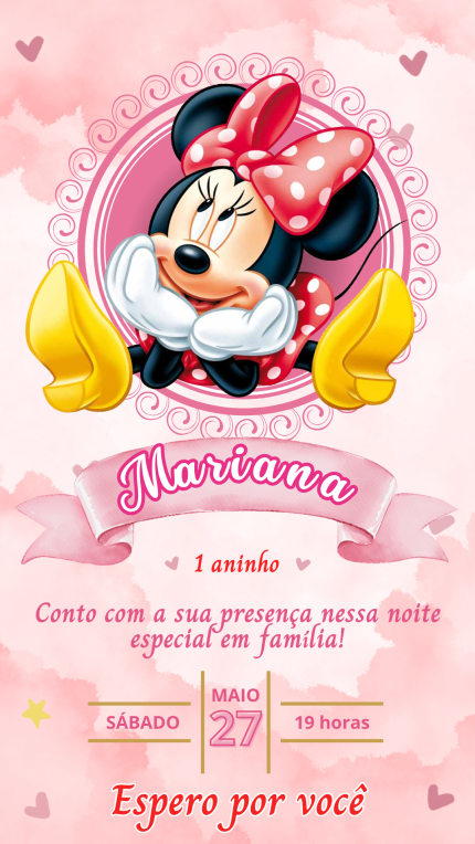 Convite Digital Minnie