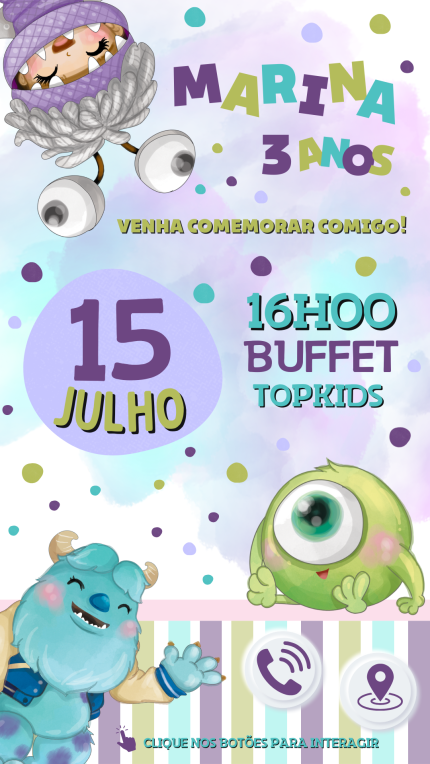 Convite Interativo Monstros S/A