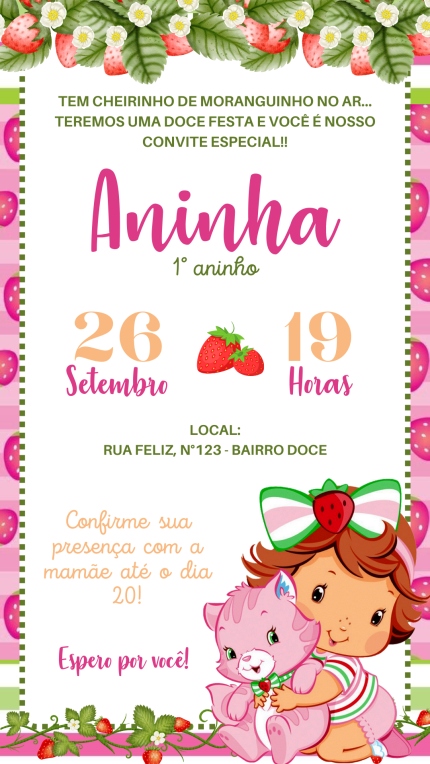 Convite Digital Moranguinho