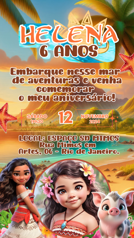 Convite Digital Moana