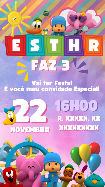 Convite Digital Pocoyo