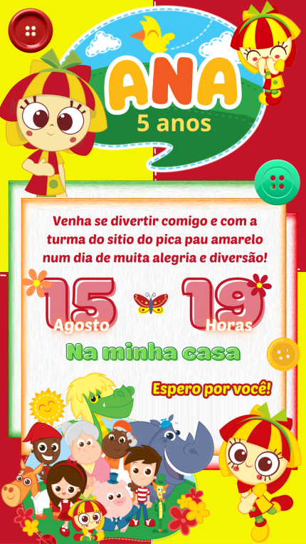 Convite Digital Sítio do Pica Pau Amarelo
