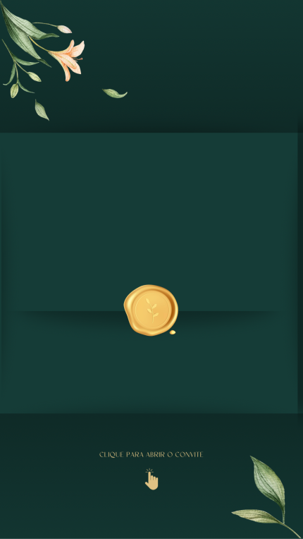 Convite Interativo com Envelope Digital Casamento Verde