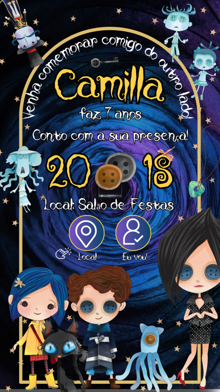 Convite Interativo Coraline