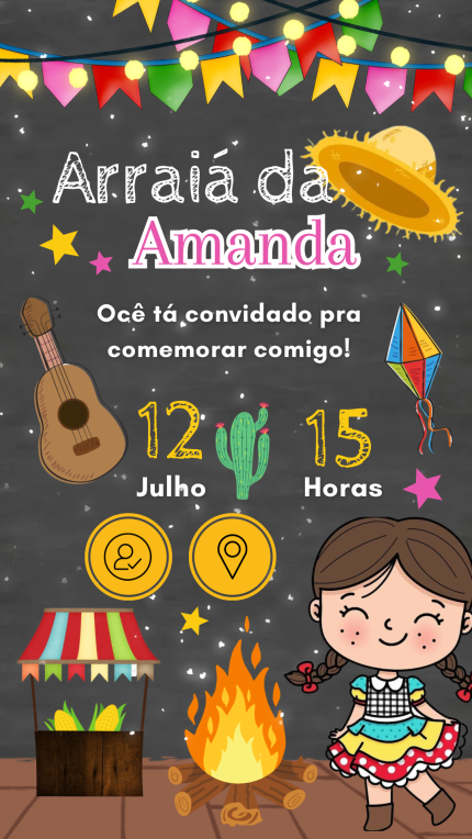 Convite Interativo Festa Junina