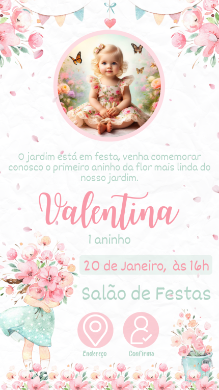 Convite Interativo Jardim Encantado