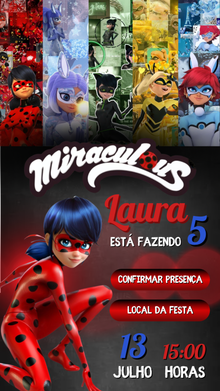Convite Interativo Ladybug