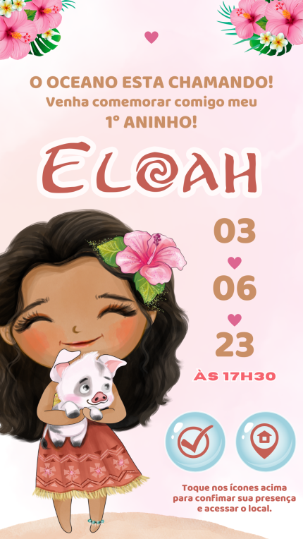 Convite Interativo Moana