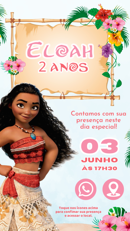 Convite Interativo Moana