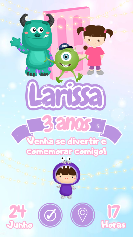 Convite Interativo Monstros S/A