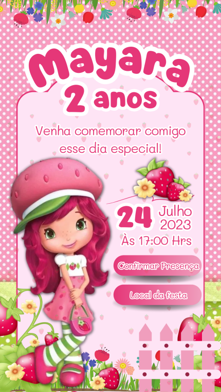 Convite Interativo Moranguinho