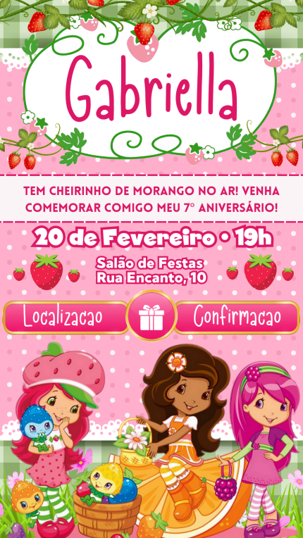 Convite Interativo Moranguinho