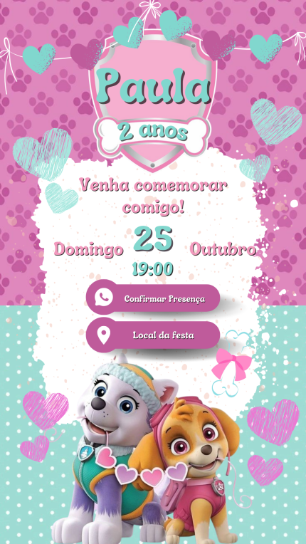 Convite Interativo Patrulha Canina