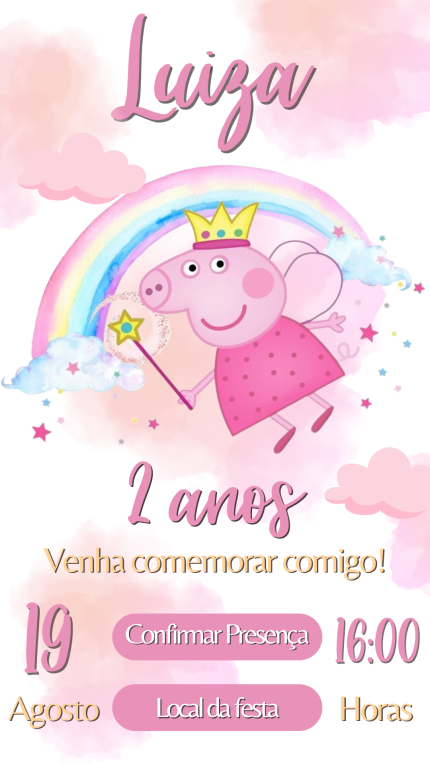 Convite Interativo Peppa Pig
