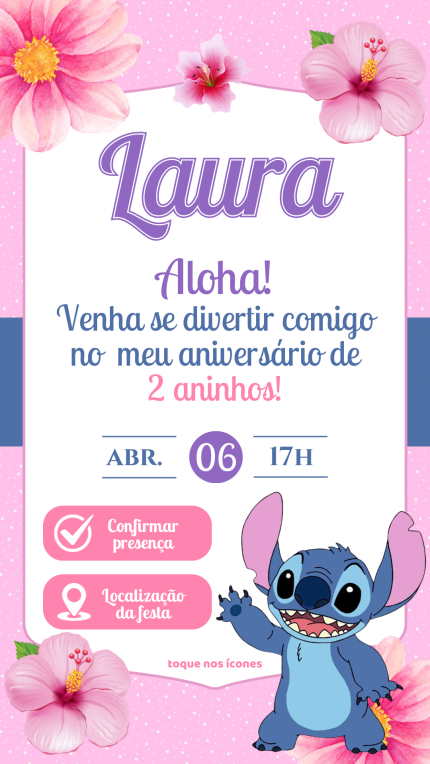 Convite Interativo Stitch