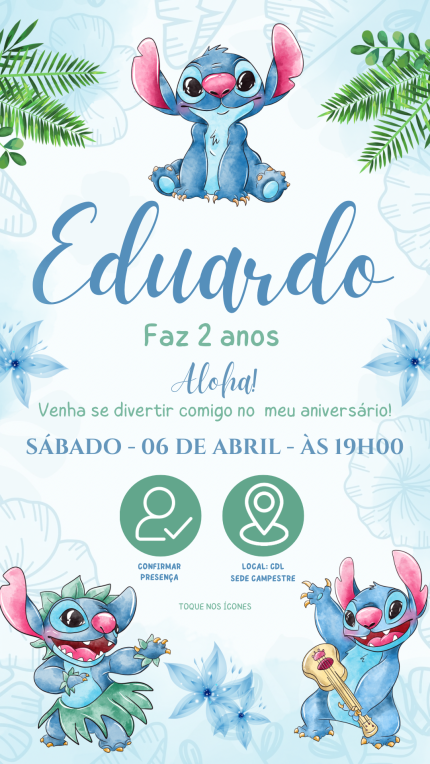 Convite Interativo Stitch