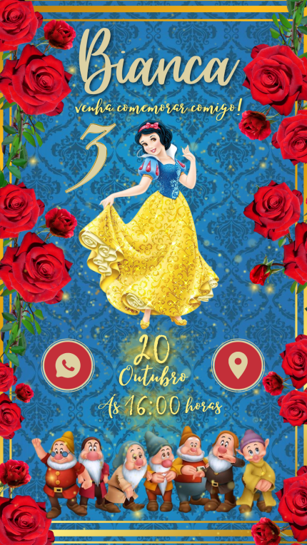 Convite Interativo Branca de Neve