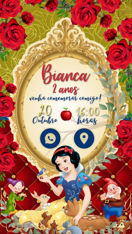 Convite Interativo Branca de Neve