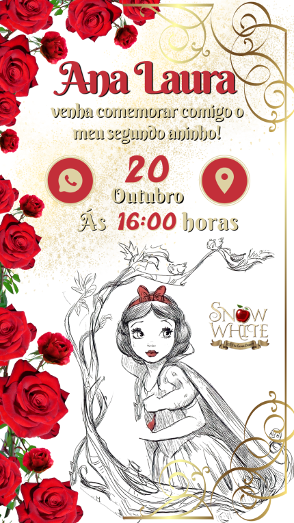 Convite Interativo Branca de Neve
