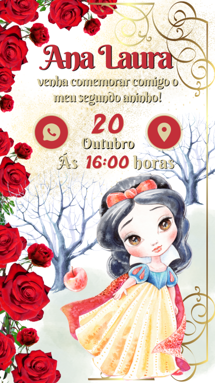 Convite Interativo Branca de Neve