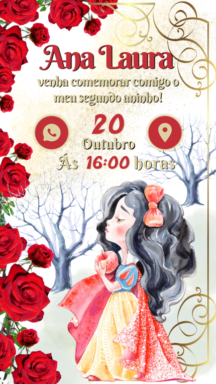 Convite Interativo Branca de Neve
