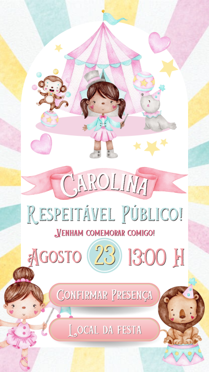 Convite Interativo Circo
