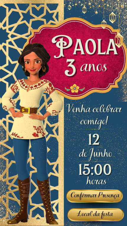 Convite Interativo Elena de Avalor