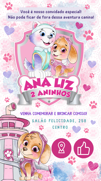 Convite Interativo Patrulha Canina