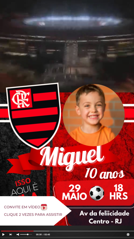 Convite Animado Flamengo