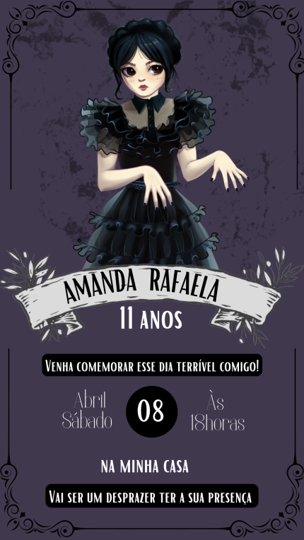 Convite Digital Wandinha