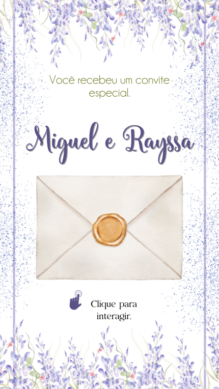 Convite Interativo com Envelope Digital Casamento