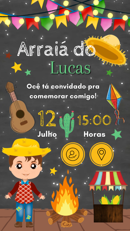 Convite Interativo Festa Junina