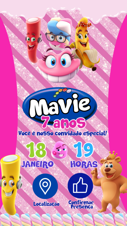 Convite Interativo Bala Fini