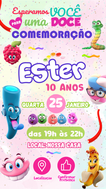 Convite Interativo Bala Fini