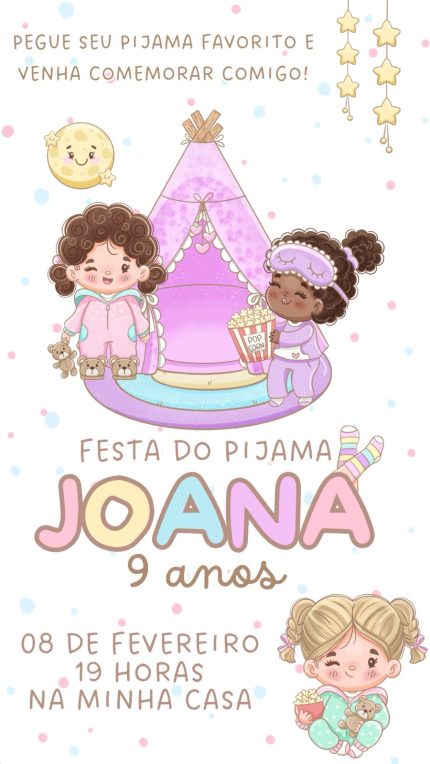 Convite Digital Festa do Pijama