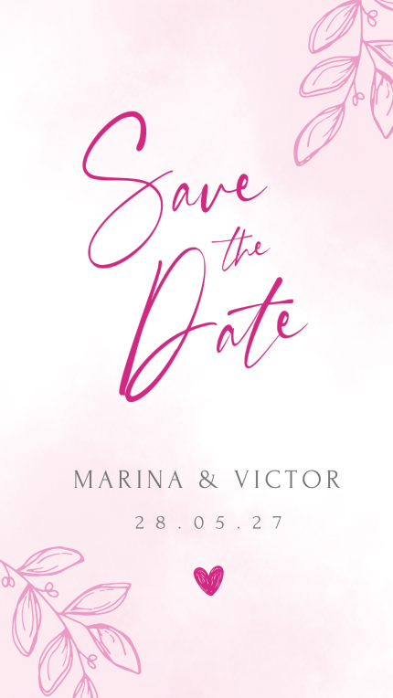 Save The Date para Casamento Fúcsia