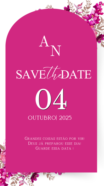 Save The Date para Casamento Fúcsia
