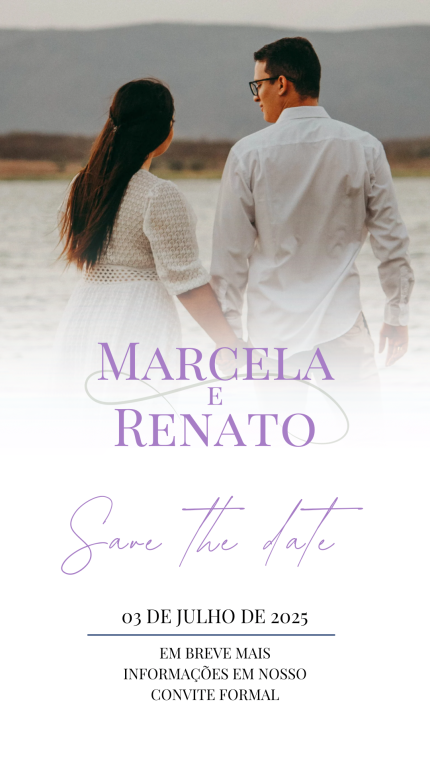 Save The Date para Casamento Lavanda