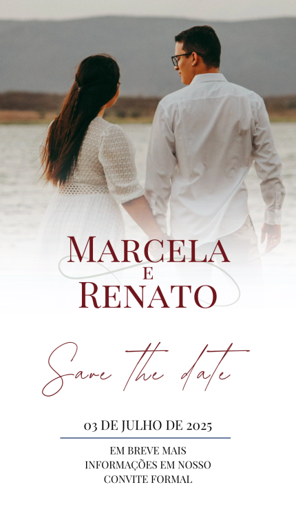 Save The Date para Casamento Marsala