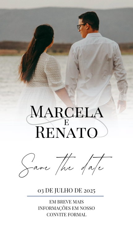 Save The Date para Casamento Preto