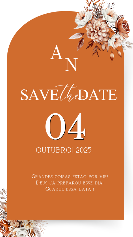 Save The Date para Casamento Terracota