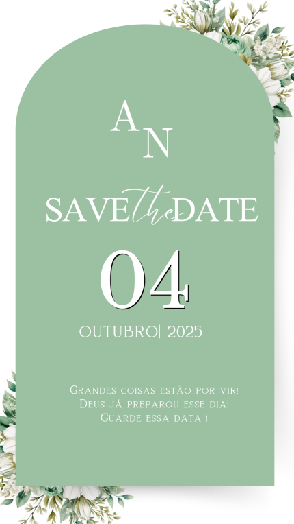 Save The Date para Casamento Verde Menta