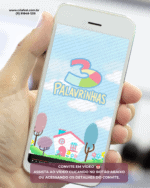 Convite animado infantil em vídeo tema 3 Palavrinhas candy color para aniversário personalizado